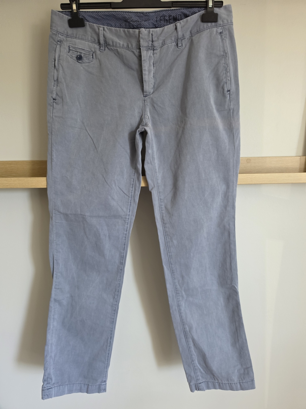 Eddie Bauer Light Gray Straight-Leg Chinos